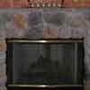Faux stone fireplace