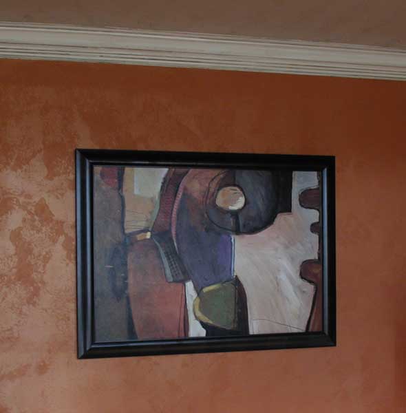 Antiqued Crown on orange Lusterstone