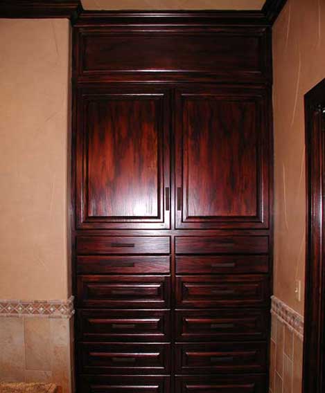 Stained Bathroom Cabinet